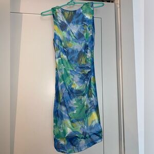 blue watercolor body con dress